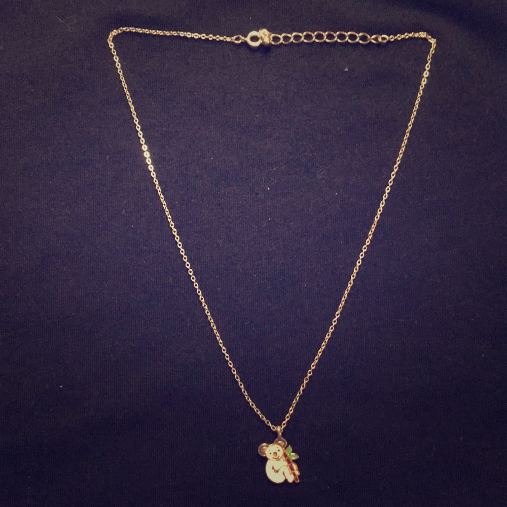 gold koala necklace